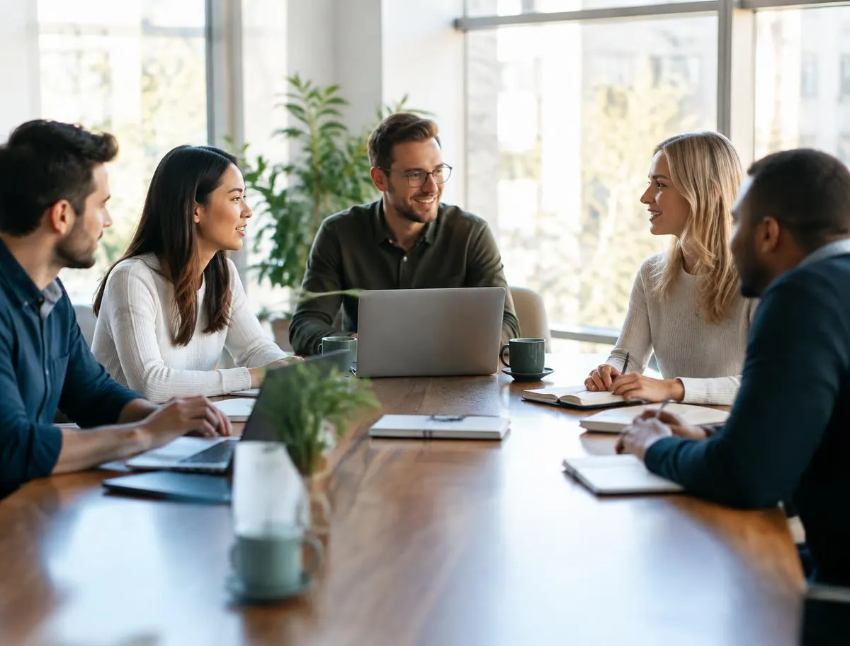 Séance de travail entre consultants